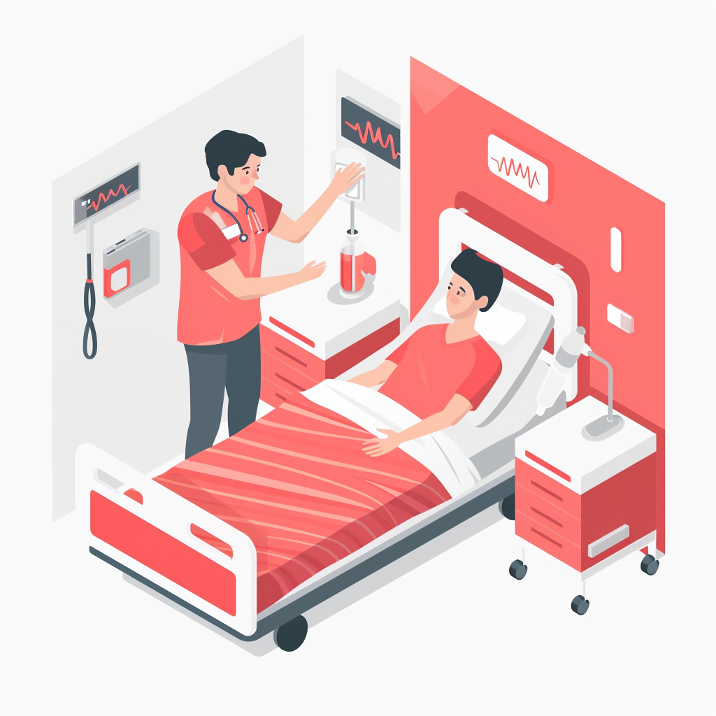 Nurse talking to patient